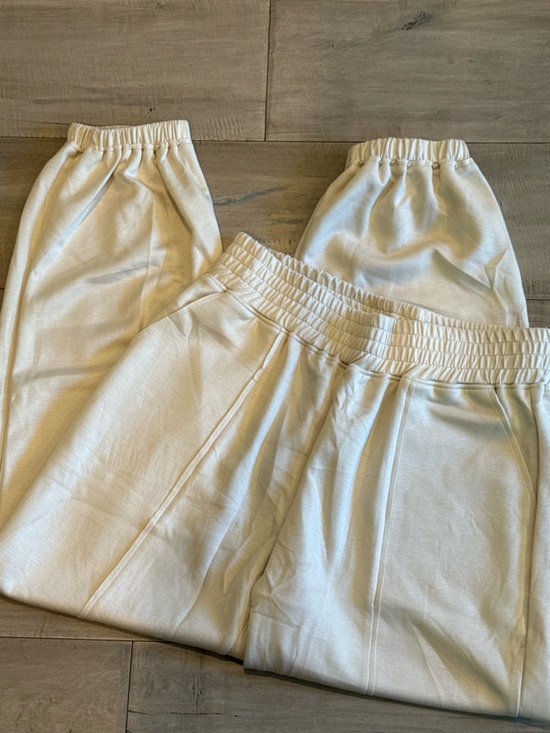 Umgee Pants - Umgee Cream Kids Jogger Sweatpants with Elastic Waistband